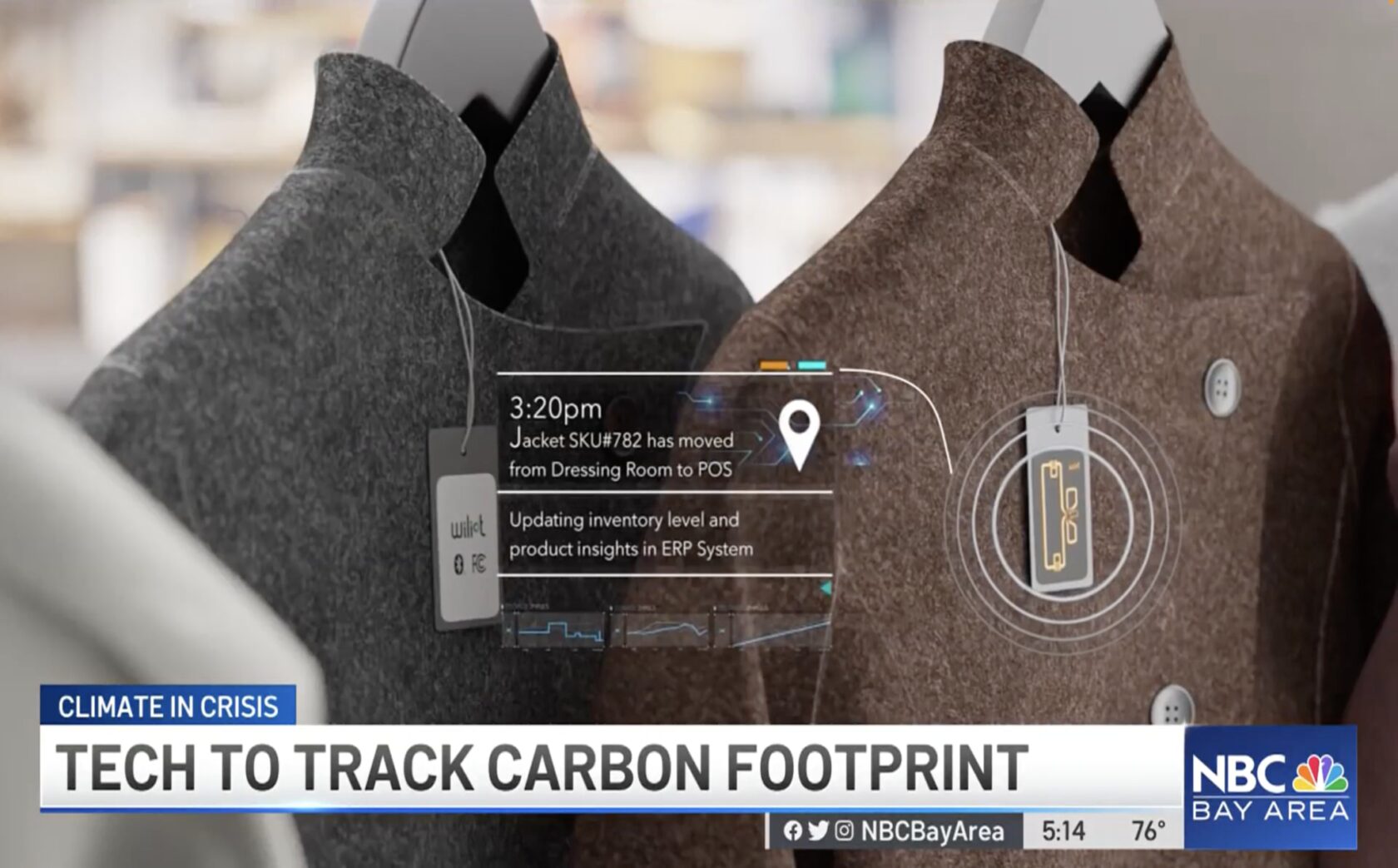 NBC Bay Area - Climate in Crisis: New gadget tracks carbon footprint to help fight climate change